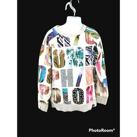 MOLO girls 10 US Sweatshirt Size 140 Alphabet Graphic Print Marina Molo Star - Picture 10 of 10